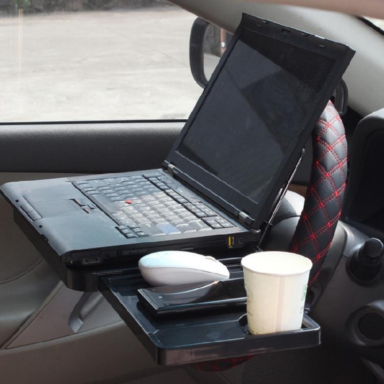 Portable Vehicle Mounted Desk Table Platform for Laptop Work and Food Consumption Feature Foldable Design and Stable Base