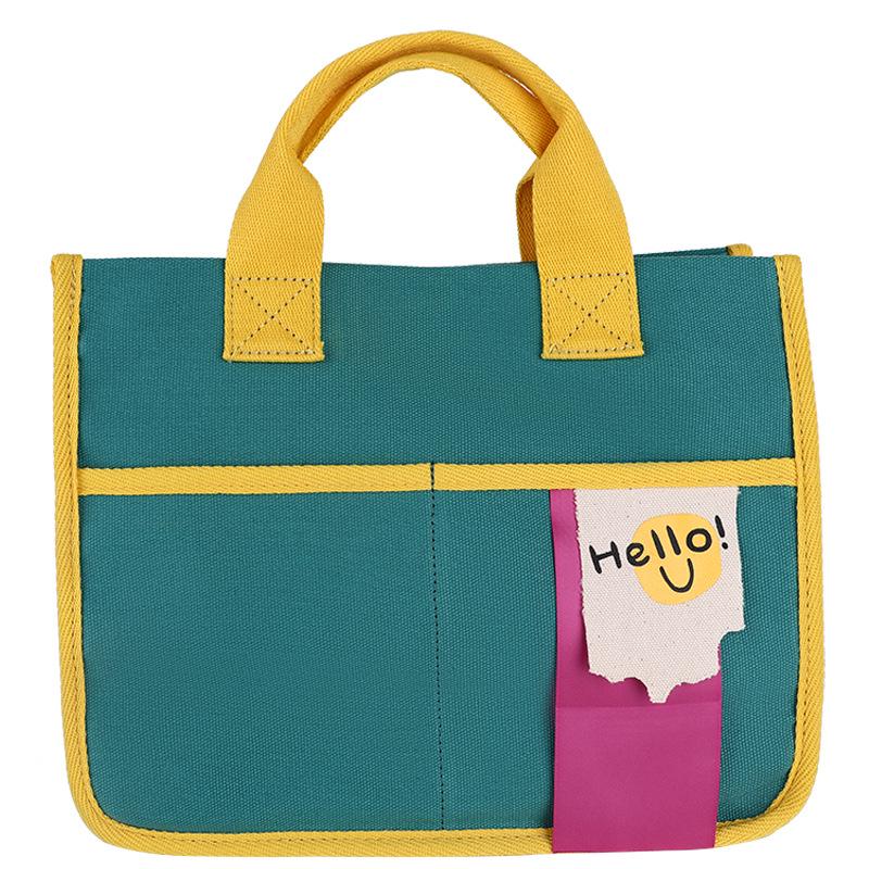 

Холщовая сумка Dongdaemun: Большая вместительная сумка-мессенджер Dopamine Color для женщин озеро синий