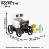 City Series Baby Pram DIY Building Block Various Open Room Furniture Toilet Appliances Model MOC Brick Gift Kid Toy For Children
