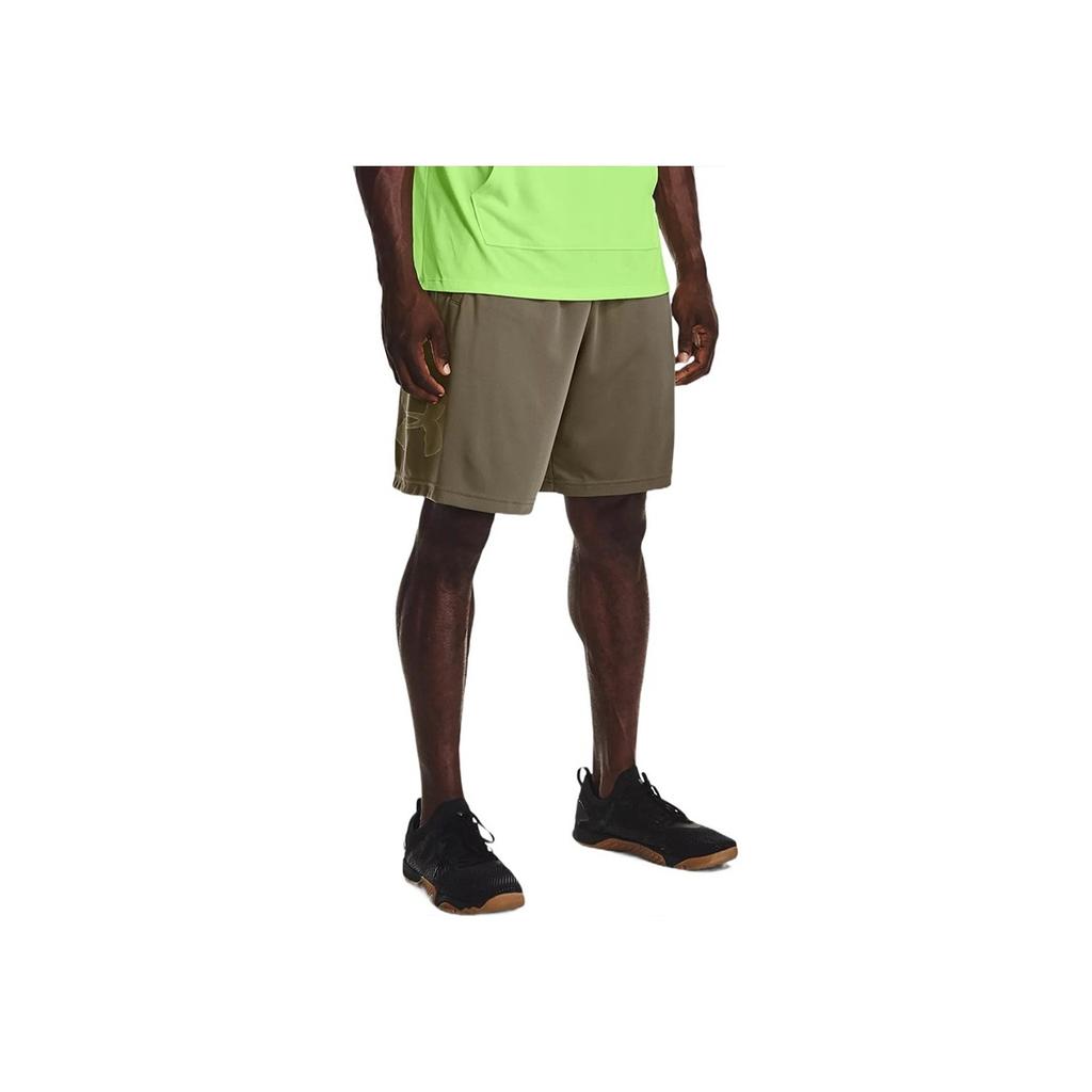 Under Armour Spodenki męskie w jednolitym kolorze o luźnym kroju, kolor namiotowo-zielony 1306443-361