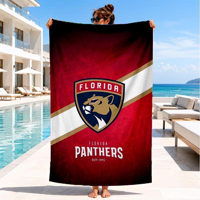 Panthers Team Spirit Beach Towel, Super Soft Microfiber, Perfect Gift for Her/Him, Birthday, for Pool, Beach, Travel, Decor Beach Party