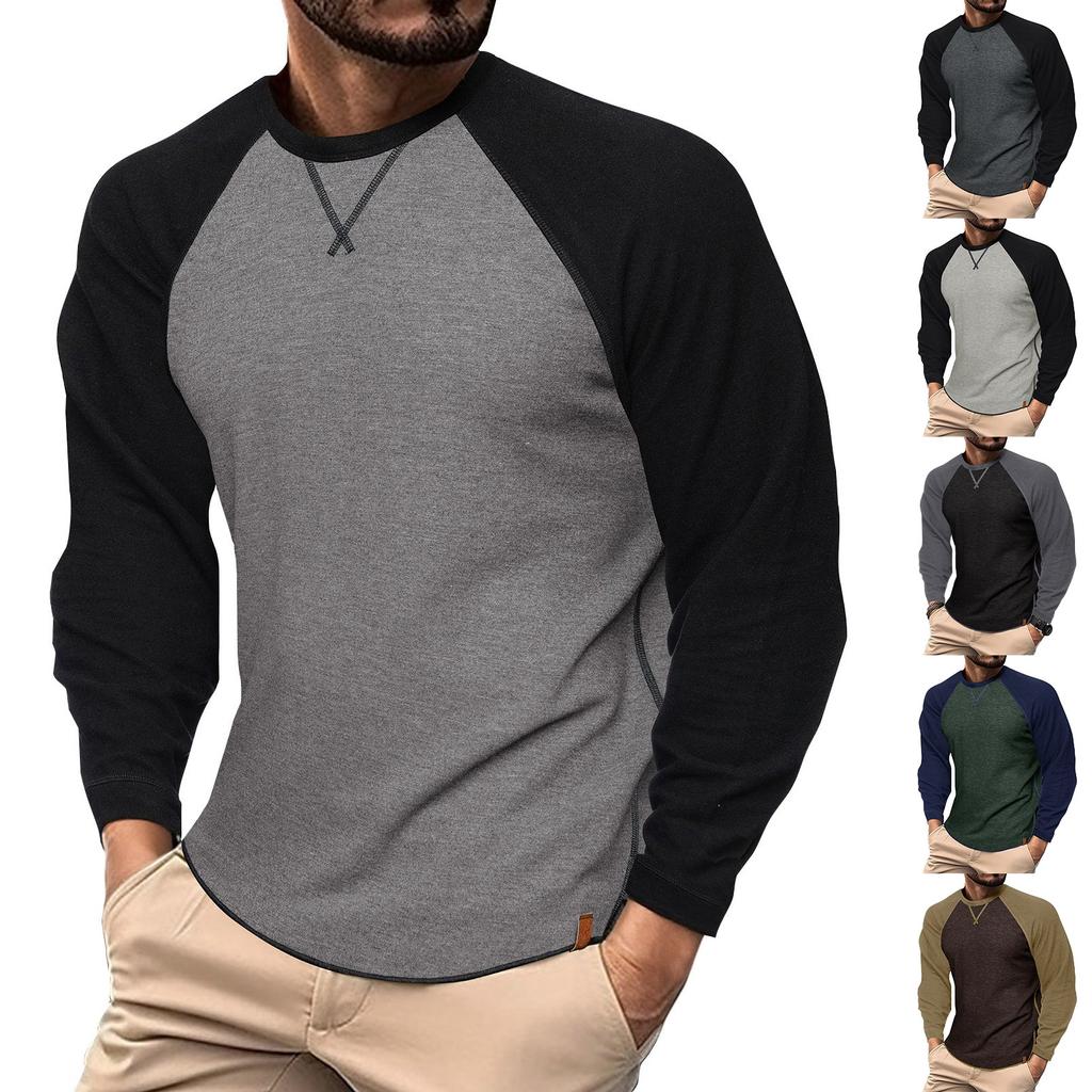 Plus Size Men's Long Sleeve T-shirt European And American Men's Shirt Top