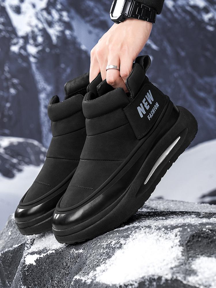 Winterstiefel für Herren Mit Samt Herren-Sneaker Weich und Bequem Sport- und Freizeitkleidung Verschleißfest Rutschfest Neue Knöchelhohe Stiefel