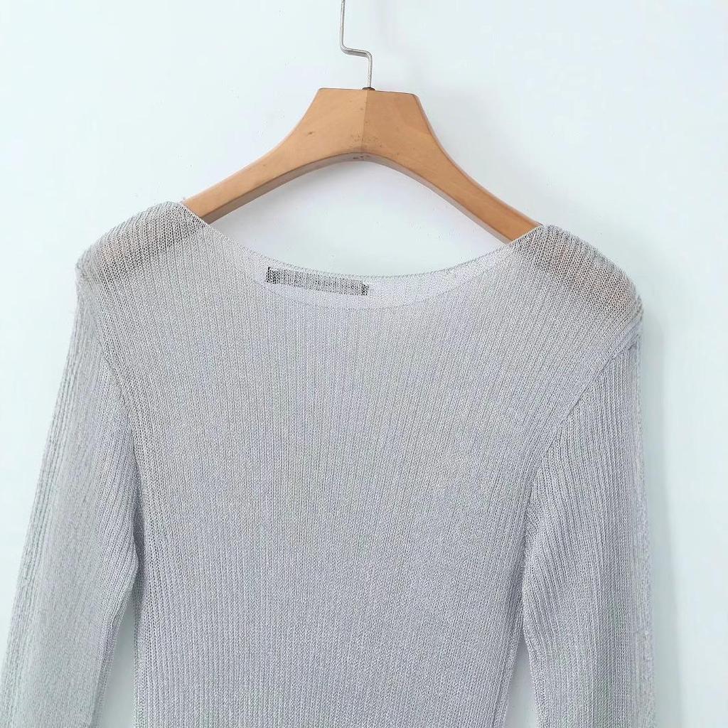 2024 Winter Women's European-American Style Slim Metallic Dress