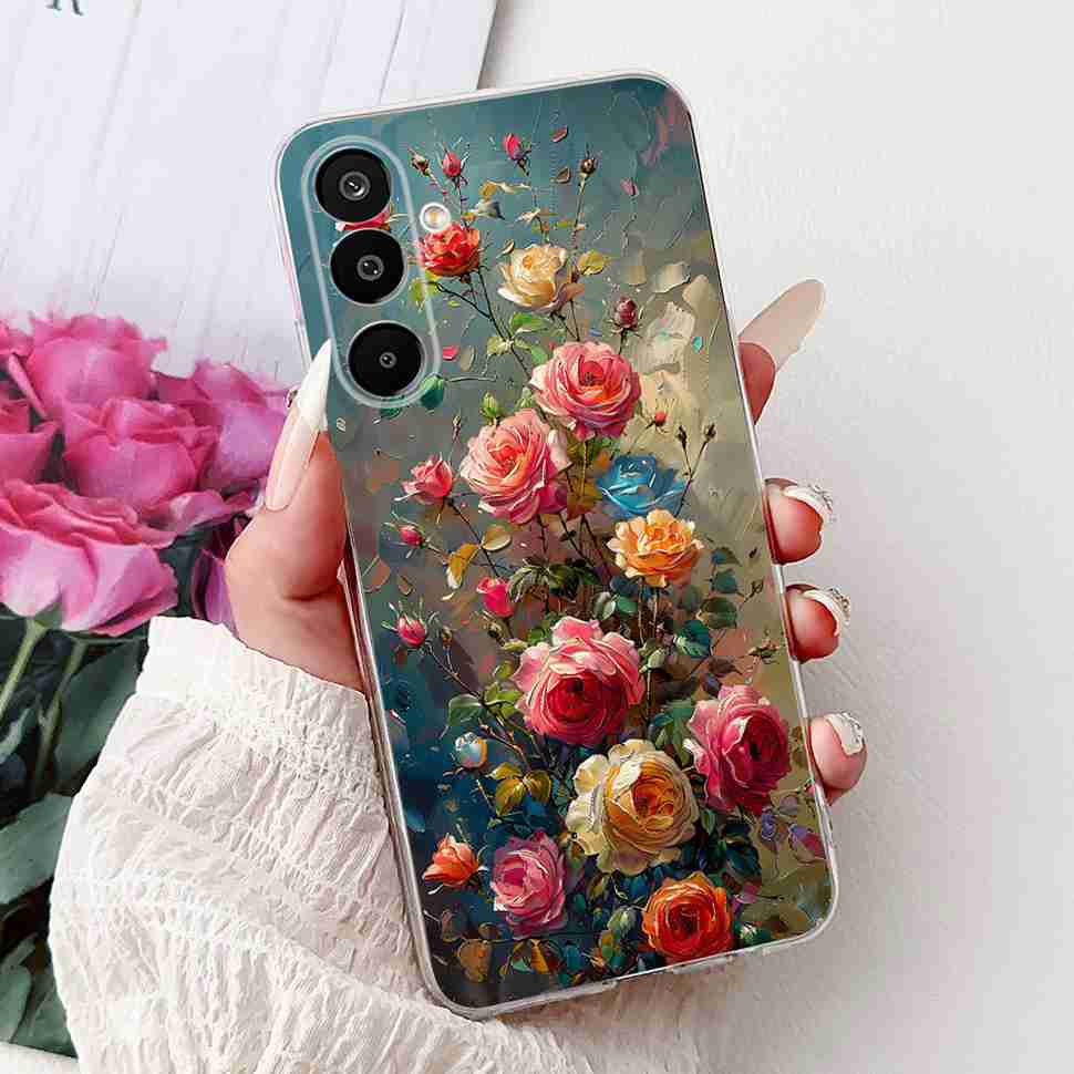 For Samsung Galaxy M16 5G Case Colorful Flower Butterfly Soft Silicone TPU Cover For Samsung m16 M16 5G 6.7" Phone Shell Bumper