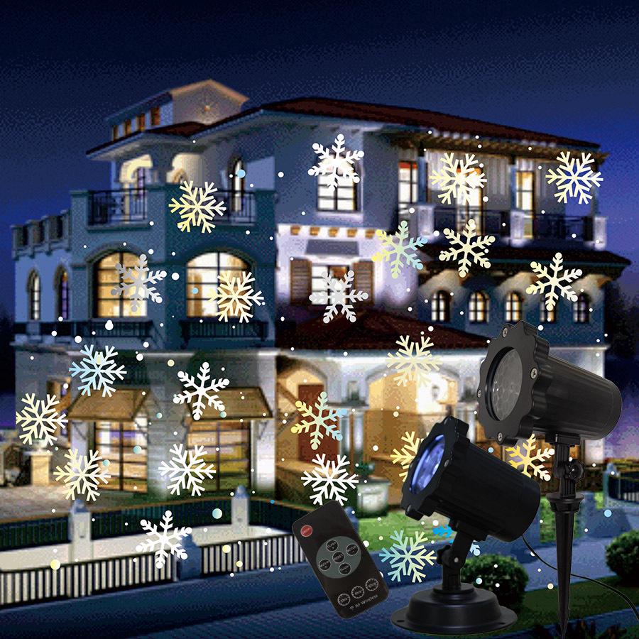 LED Snowflake Projector Light for Outdoor Christmas Decorations