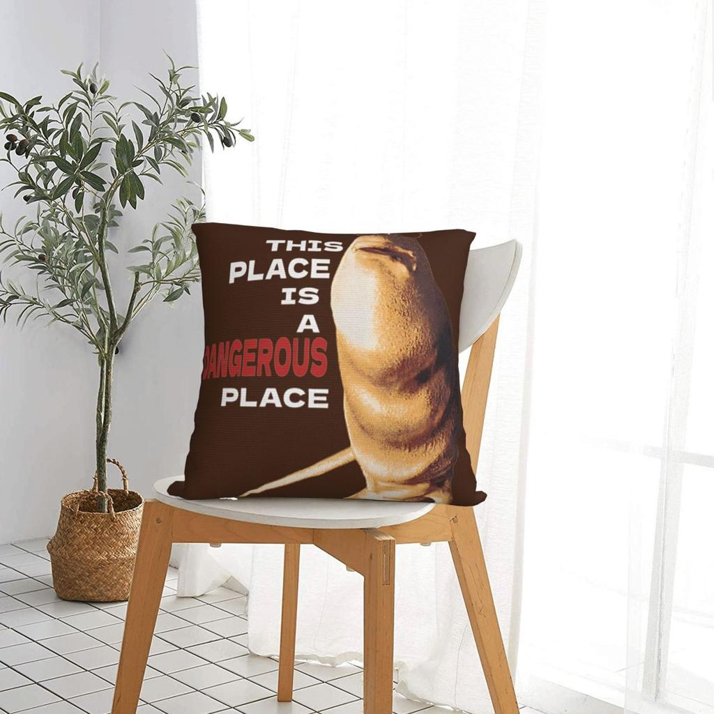 Dangerous Pillowcases Polyester Room Marcus The Worm Meme Cushion Case Creative Decorative Pillow Cover 4545