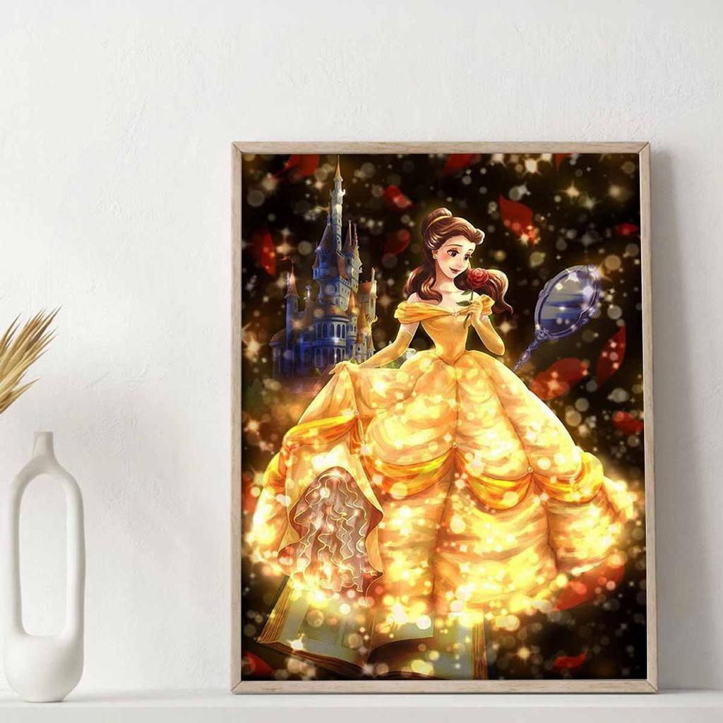 Full Round Diamond Painting Anime Beautiful Princess Art Rhinestone Picture Mosaic DIY 5D Cross Stitch Embroidery Home Decoration