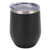 12oz Edelstahl Stielloses Weinglas Doppelwandig Vakuumisoliert Weintassen mit Deckel für Kaffee Cocktails Eis