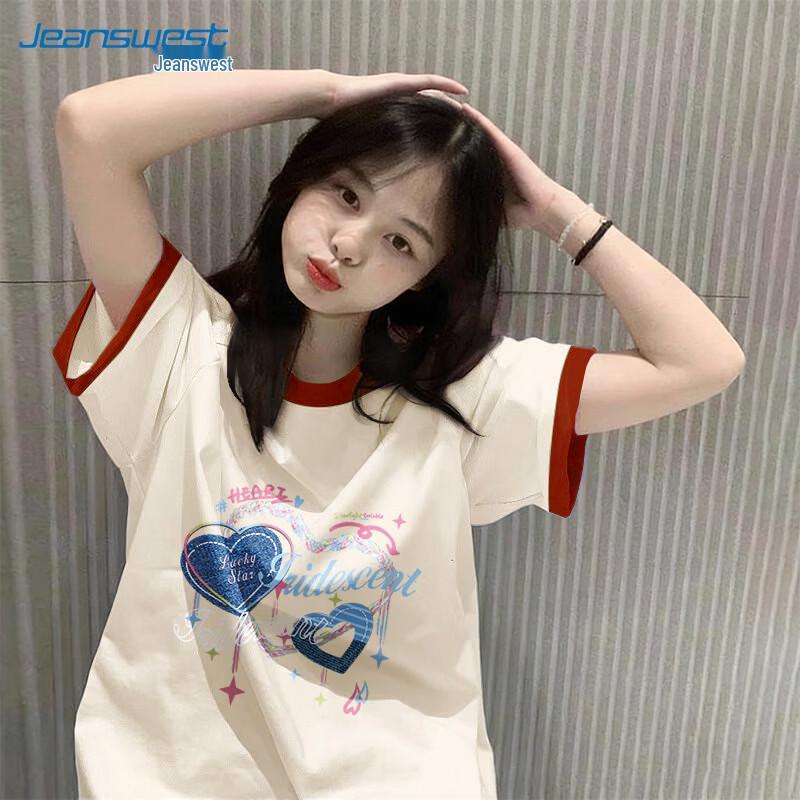 

Jeanswest Sweet Heart Graphic Loose Fit Short Sleeve T-Shirt L