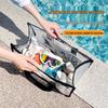 Große wasserdichte PVC-Strandtasche mit Knopfverschluss für Toilettenartikel & Kosmetik – Ideal zum Schwimmen und für den Außenbereich