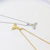 Korean Style Simple Silver-Plated Fishtail Pendant Necklace for Women
