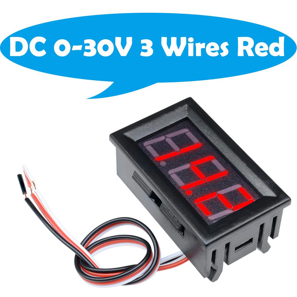 Mini LED Digital Display Voltmeter Detector DC 0-30V / DC 4.5 -30V / AC 70 -500V Voltage Monitor Tester Gauge for Motorcycle Car