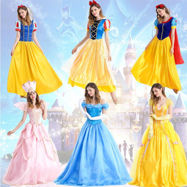 European & American Halloween Snow White Fairy Tale Cosplay Costume Dress