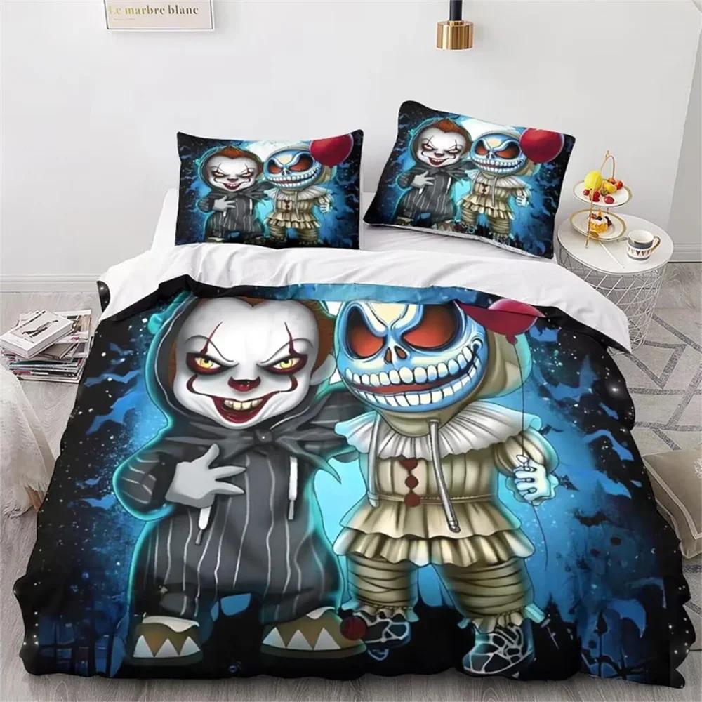 

Comforter Puppet Horror Doll Bedding Set 3D Printed S Sets Child Of Play Moive Character Chucky Doll Comforter (quilt)-EU Single(135*200cm)3pcs