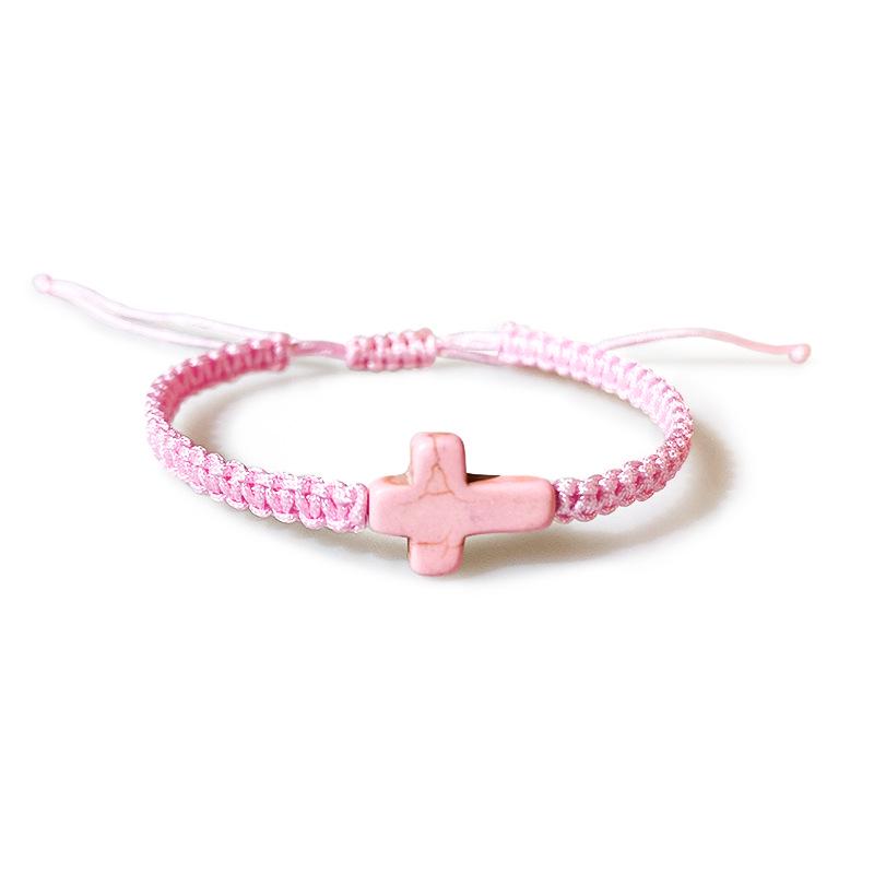 Turquoise Cross Handmade Adjustable Unisex Bracelet/Anklet