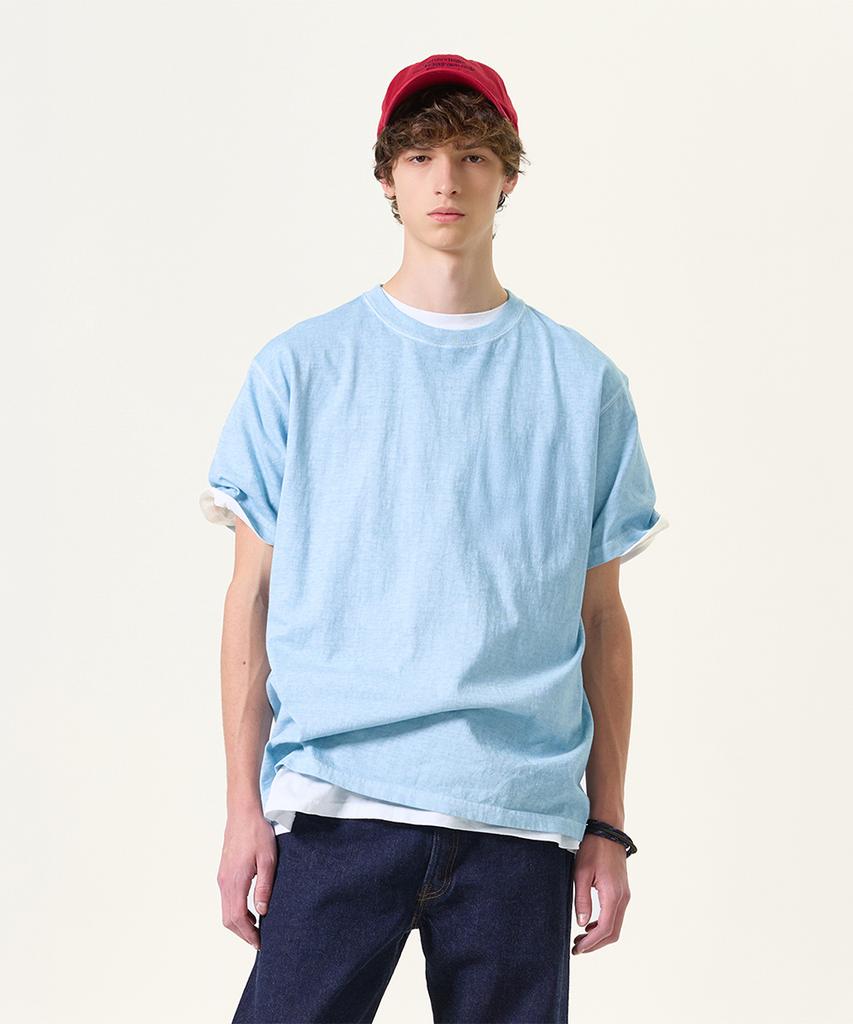 Guson Pigment-Dyed Short Sleeve T-Shirt - Soda