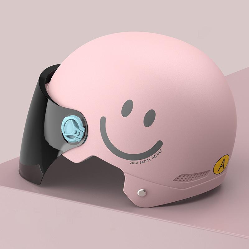 

1 шт. Взрослый мотоциклетный шлем-скутер для мужчин/женщин Мотоциклетный шлем с улыбающимся лицом Шлем на всю голову Шляпа Джет-стиль Велосипедные шлемы