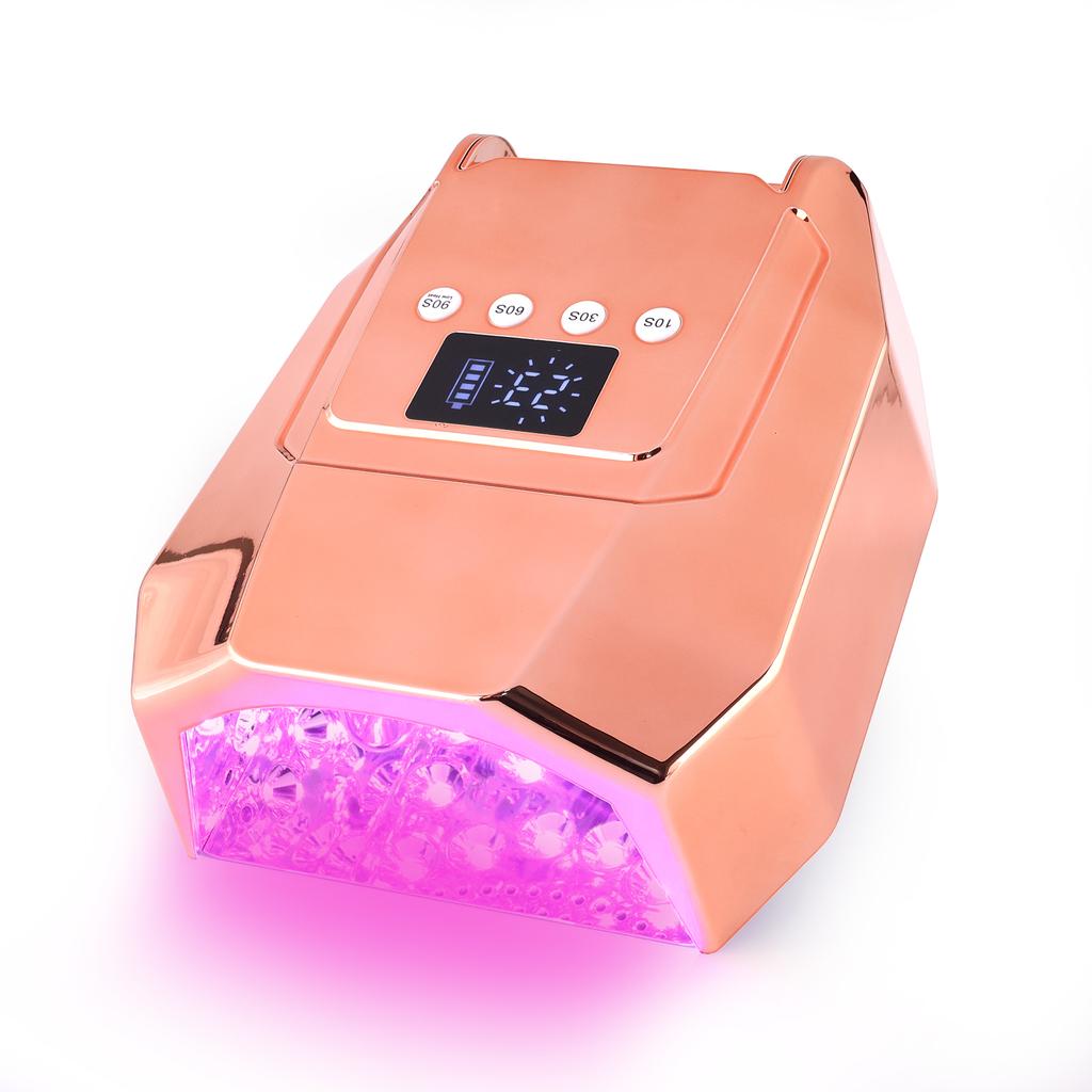 BEPAN 98W Powerful Pink LEDs UV Lamp Rechargeable Battery Manicure Pedicure Curing Polish Cordless Nail Dryer Fast Drying Gel