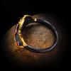 European and American Fashion Black Plated Two Color Women's Ring Copper Micro Set Love Zircon Jewelry