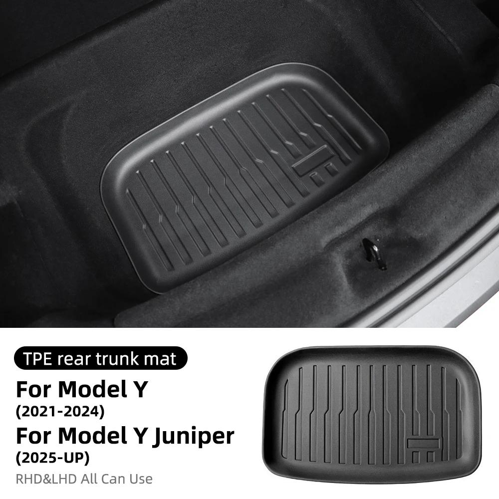 For Tesla Model Y 2025 Juniper Launch TPE Car Front Rear Trunk Mats Anti-slip Pads All Weather Waterproof Accessories