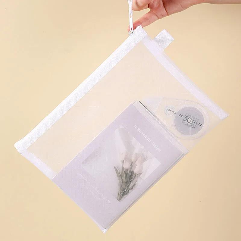 Mesh Zipper File Bag Toy Storage Bag Building Block Puzzle Sub-package Bag Children  Zipper Transparent Finishing Storage Box
