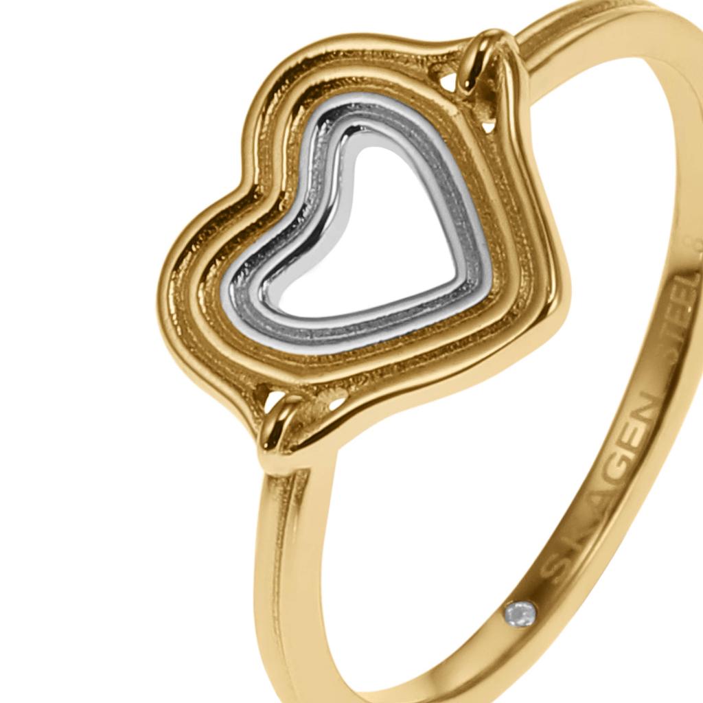 Skagen Women's KARIANA Two-Tone Stainless Steel Center Focal Ring, SKJ16809989