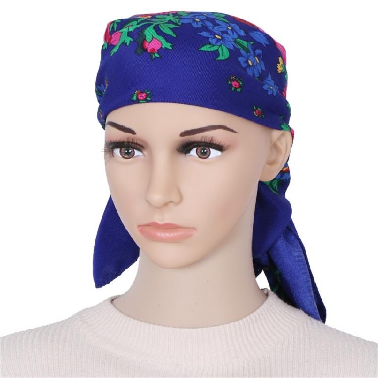 Women Flower Head Scarf Easy Care Wrinkle Resistant Polyester Wrap For Outdoor Activity Daily Fashion