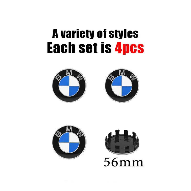 Car Blue White Logo Front Hood Emblem 82mm Rear Badge 74mm Wheel Hub Cap 68mm 56mm Steering Wheel Sticker 45mm Accessory For BMW Xm0
