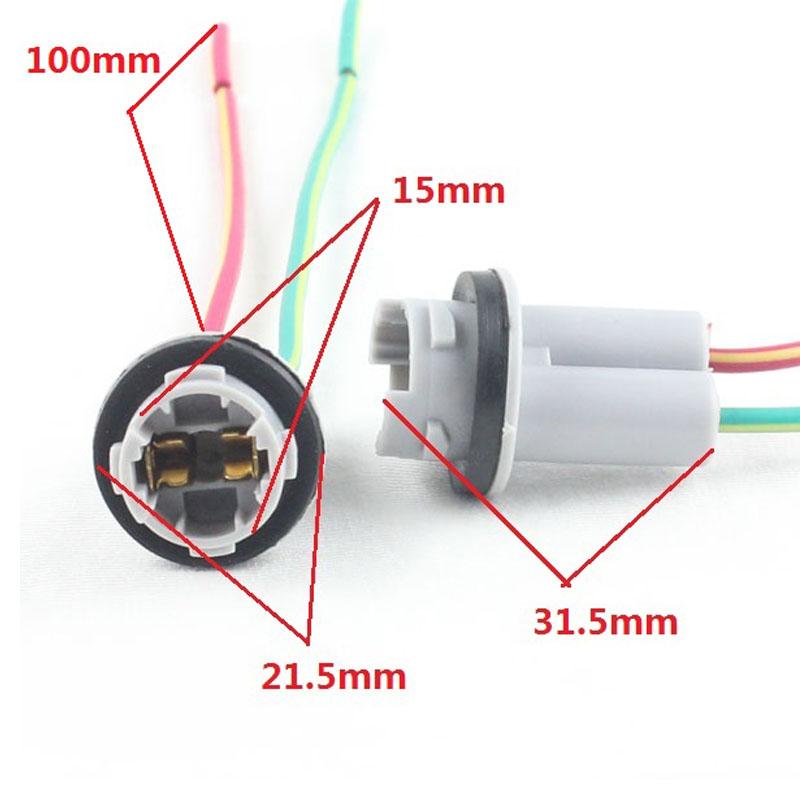 2x 501 T10 W5W Automobile Small LED Light Bulb Plug Wedge Hard Adaptor Socket Connector Car Lamp Holder Adapters Base