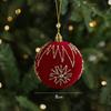 Christmas Tree Hanging Decoration Red Flocked Christmas Bell Xmas Tree Decorative Ornament Xmas New Year Decoration Supplies
