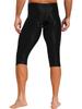 Mens Glossy Open Crotch Shorts Stretchy Elastic Waistband Slim-Fit Leggings Smooth Fabric for Gym Club Outfits