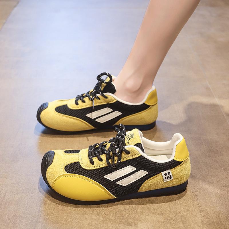 Summer Mesh 2025 New Popular Retro German Training Shoes Women's Versatile Breathable Casual Sports Shoes Soft-soled Forrest Gump Shoes