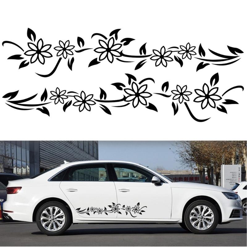 Weatherproof Decals Butterfly Floral Design Auto Exterior Decoration
