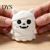 Miniature Cat Figure 3D Printed Mummy Figurine, Cute Bandaged Kitten Statue for Halloween Tabletop Detailed Collectible Decoration, Compact