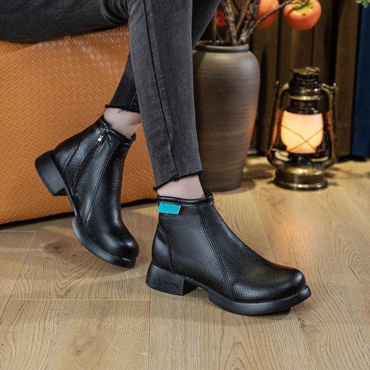 Retro elegant style short boots New casual soft-soled comfortable Martin boots in autumn
