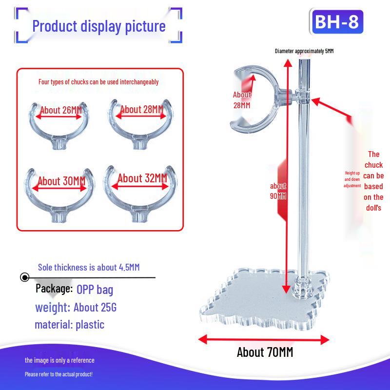 Adjustable BJD Cotton Doll Bracket: Strong Chuck, Safe for Dolls