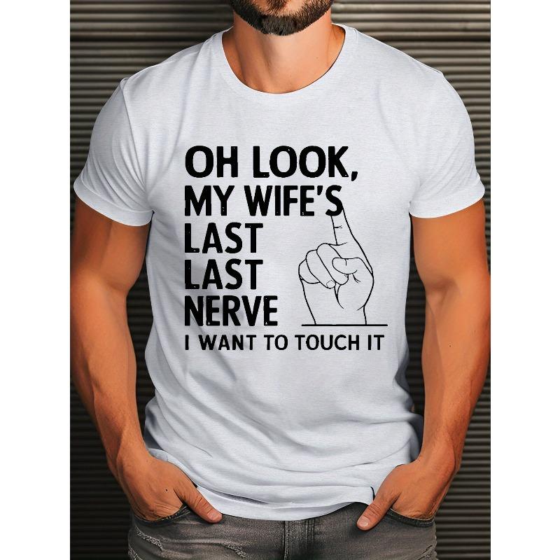 European sizes Breathable Polyester Big & Tall Men's 'Oh Look,  Casual Short Sleeve T-Shirt for Summer,