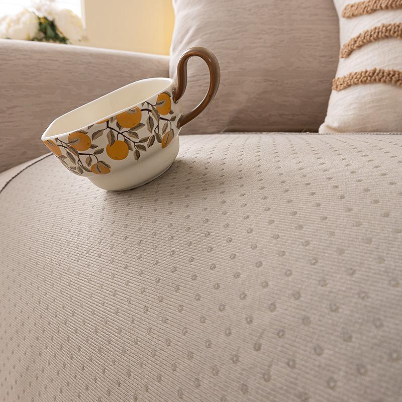 New Sofa Cushion, Universal In All Seasons, Washable Non-Slip Seat Cushion Chenier Straight Row Sofa Cover Cover Cloth Towel