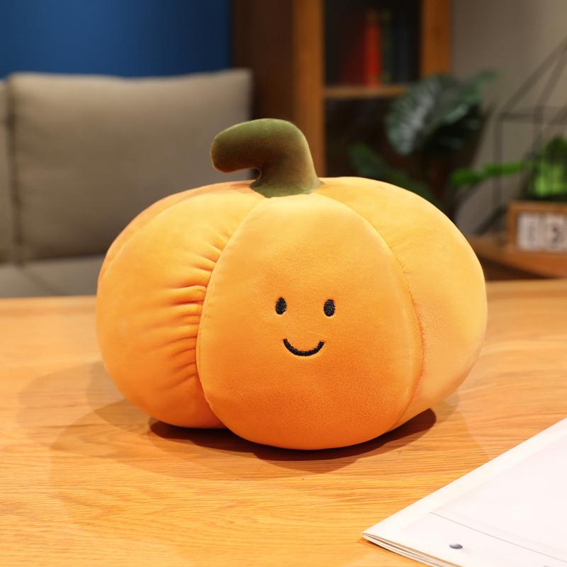 Cute Mini Pumpkin Plush Toy Soft Stuffed Fruit Vegetable Pillow For Desk Decor