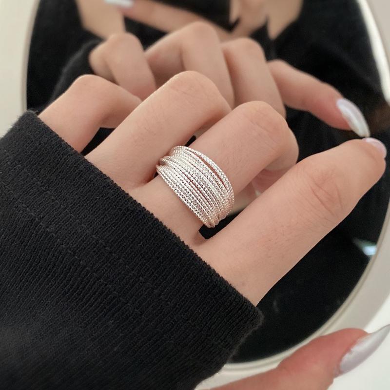Vintage Brushed Metal Matte Ring for Women Girl Gold Color Frosting Texture Zircon Engagement Design Jewelry Gifts Dropshipping