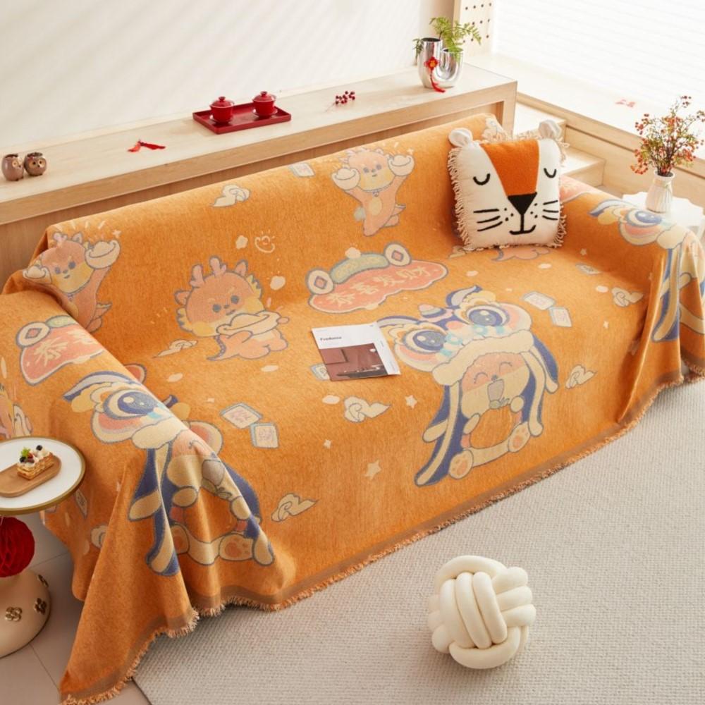 Chinese Style Wedding Sofa Cover for Living Room Sofa Mat Non-Slip Couch Slipcover Towel Protector Decor Cloth Sofa Sofa Cushion