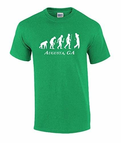 Funny Golf Evolution of Man Augusta Georgia Tournament Tee Shirt Irish Green XL
