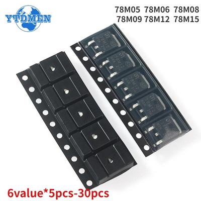 30 sztuk 78M05 78M06 78M08 78M09 78M12 78M15 TO-252 Regulator napięcia IC różne pakiety, 5V 6V 8V 9V 12V 15V trioda regulatora napięcia