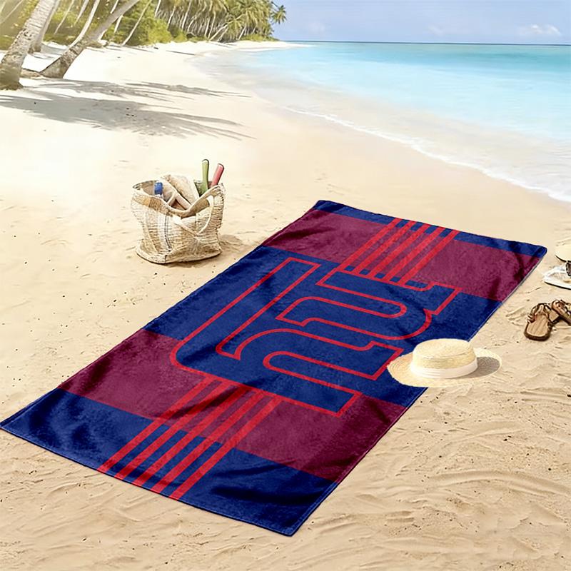 New York Giants Print Beach Towel, Large Soft Quick Dry Towel for Beach Camping Swimming