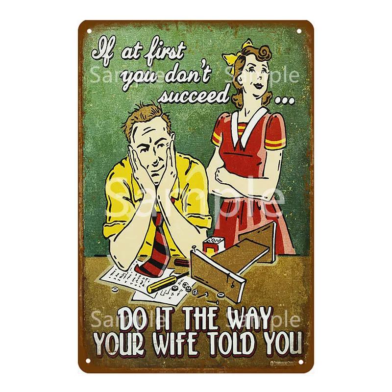 Kitchen Plaques Laundry Vintage Metal Plates Pub Cafe Bar Decorative Signs Wall Stickers Tip Board Art Poster Home Decor YL