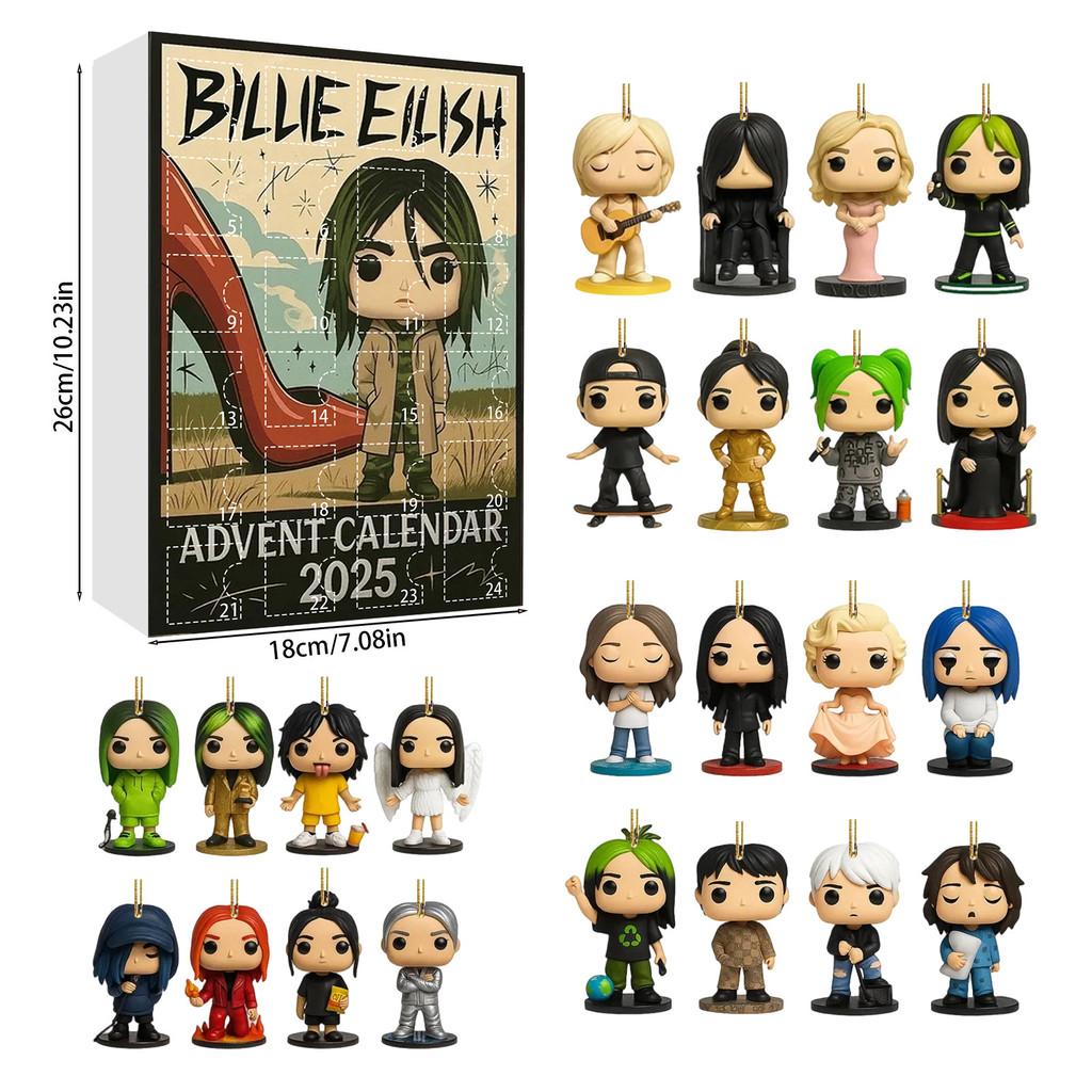 

Christmas 24 Day Acrylic Calendar With Cartoon Elements For Festive Decor And Gift Ideas Firefighter John Deere