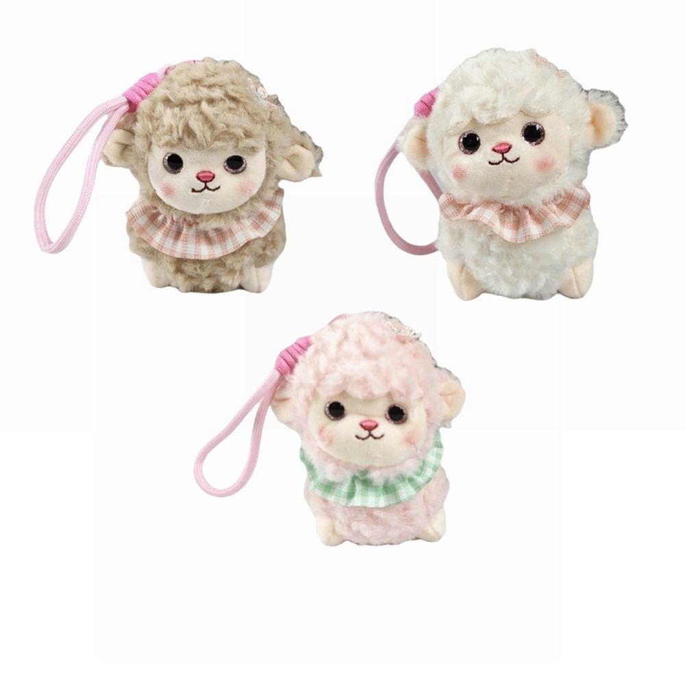 Lamb New Year Sheep Plush Doll Ornaments Fluffy Lamb Pendant Sheep Plush Keychain Bedroom Decor