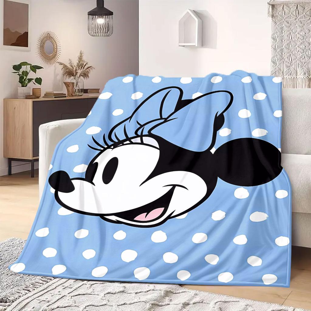 Mickey Home Decor Cartoon Flannel Blanket Print for Travel Picnics Bedrooms Sofas Beds Chairs Various Sizes Available