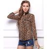 Wonderful New Women Leopard Print Chiffon Long Sleeve Slim Casual Blouse For Elegant Style
